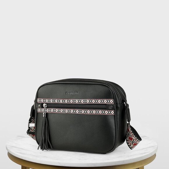 Crossbody Bags for Women Designer Vegan Leather Crossbody Purse Multi-pocket Med - Picture 8 of 9